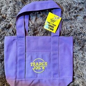 Trader Joe’s Purple mini Canvas Tote Bag